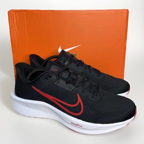Nike Quest 6 Men's 11.5 Road Running Shoes FD6033-002 Black Red White Jog Walk